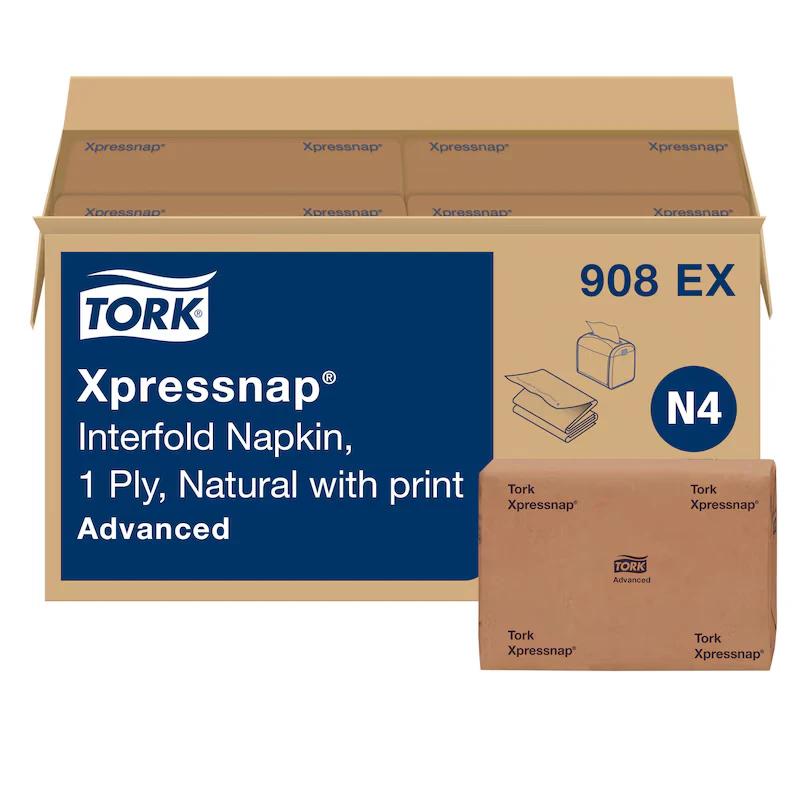 Tork 1-Ply Kraft Xpressnap Interfold Napkin, 6000/Case